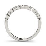 Prong Set Wedding Ring, in White Gold - 50776