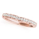 Curverd Wedding Ring, in Rose Gold - 50777