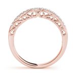 Curverd Wedding Ring, in Rose Gold - 50777