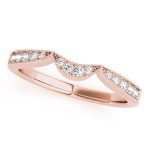 Curverd Wedding Ring, in Rose Gold - 50779