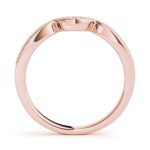 Curverd Wedding Ring, in Rose Gold - 50779