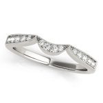 Curverd Wedding Ring, in Sterling Silver - 50779