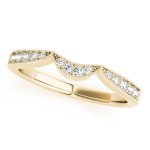 Curverd Wedding Ring, in Yellow Gold - 50779