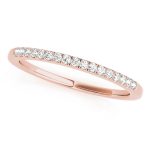 Prong Set Wedding Ring, in Rose Gold - 50780