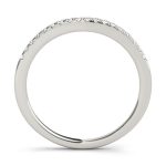 Prong Set Wedding Ring, in White Gold - 50780