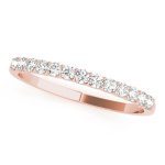 Prong Set Wedding Ring, in Rose Gold - 50782