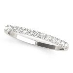 Prong Set Wedding Ring, in White Gold - 50782