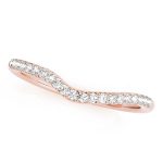 Curverd Wedding Ring, in Rose Gold - 50783