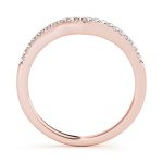 Curverd Wedding Ring, in Rose Gold - 50783