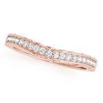 Curverd Wedding Ring, in Rose Gold - 50784