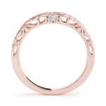 Curverd Wedding Ring, in Rose Gold - 50784