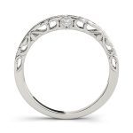 Curverd Wedding Ring, in White Gold - 50784