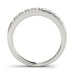 Curverd Wedding Ring, in White Gold - 50787