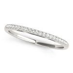 Prong Set Wedding Ring, in White Gold - 50788