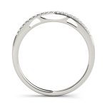 Prong Set Wedding Ring, in White Gold - 50788