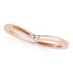 Curverd Wedding Ring, in Rose Gold - 50790