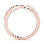 Curverd Wedding Ring, in Rose Gold - 50790