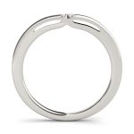 Curverd Wedding Ring, in White Gold - 50790