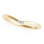 Curverd Wedding Ring, in Yellow Gold - 50790