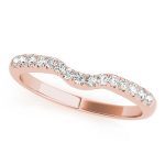 Curverd Wedding Ring, in Rose Gold - 50791