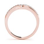 Curverd Wedding Ring, in Rose Gold - 50791