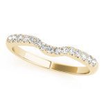 Curverd Wedding Ring, in Yellow Gold - 50791