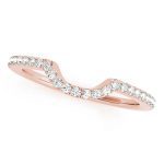 Curverd Wedding Ring, in Rose Gold - 50792