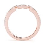 Curverd Wedding Ring, in Rose Gold - 50792