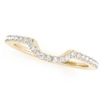 Curverd Wedding Ring, in Yellow Gold - 50792