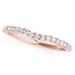 Curverd Wedding Ring, in Rose Gold - 50793