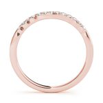 Curverd Wedding Ring, in Rose Gold - 50793