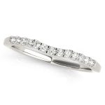 Curverd Wedding Ring, in Platinum - 50793