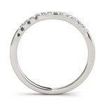 Curverd Wedding Ring, in Platinum - 50793