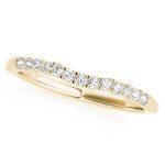 Curverd Wedding Ring, in Yellow Gold - 50793