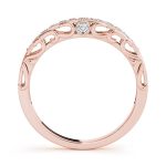 Curverd Wedding Ring, in Rose Gold - 50794