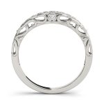 Curverd Wedding Ring, in White Gold - 50794