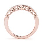 Curverd Wedding Ring, in Rose Gold - 50795