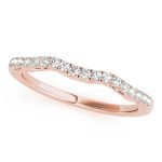 Curverd Wedding Ring, in Rose Gold - 50796