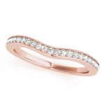 Curverd Wedding Ring, in Rose Gold - 50797