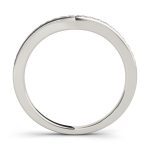 Curverd Wedding Ring, in White Gold - 50797