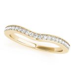 Curverd Wedding Ring, in Yellow Gold - 50797