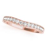 Curverd Wedding Ring, in Rose Gold - 50798