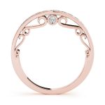 Curverd Wedding Ring, in Rose Gold - 50798