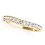 Curverd Wedding Ring, in Yellow Gold - 50798