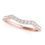 Curverd Wedding Ring, in Rose Gold - 50800