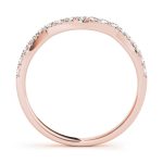 Curverd Wedding Ring, in Rose Gold - 50800