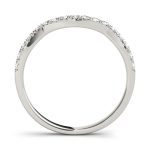 Curverd Wedding Ring, in White Gold - 50800