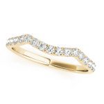 Curverd Wedding Ring, in Yellow Gold - 50800