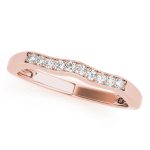 Curverd Wedding Ring, in Rose Gold - 50801