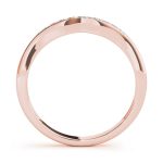 Curverd Wedding Ring, in Rose Gold - 50801